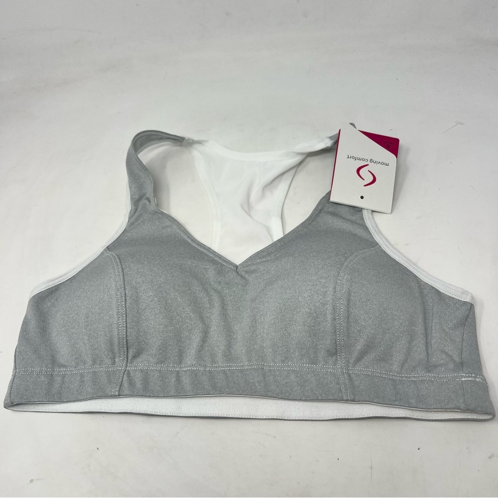 Moving Comfort Vixen Sports Bra Small A/B Gray High Impact Running NWT